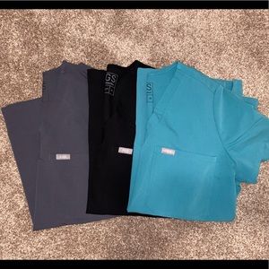 charcoal Figs Scrub Top